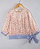 Hugsntugs Cotton Woven Full Sleeves Floral Printed Top - Pink