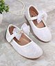 Cute Walk by Babyhug Ballerina with Pearl & Bow Applique Velcro Closure - White