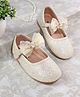 Cute Walk by Babyhug Ballerina with Pearl & Bow Applique Velcro Closure - Golden