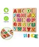 SANJARY Wooden Learning Alphabets Board Puzzle Toys for Toddlers, Preschool Educational Learning Letter color design may vary