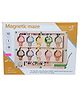 SANJARY Magnetic Color Number Bead Maze, Wooden Color Matching bead Learning Counting Magnet Puzzle Board Montessori Toy for kids color design may vary