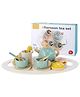 SANJARY Afternoon Tea Set Toy, Wooden Tea Set for Kids, Tea Party Set for Kids, Toy Tea Cup Set, Kids Play Wooden Tea Set for Kids color design may vary