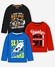 Trampoline Cotton Blend Knit Pack Of 3 Full Sleeves Skate Board & Brooklyn Printed Tee - Multi Colour