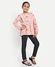 Nino Togs Cotton Jersey Knit Full Sleeves Hearts Printed Top & Lounge Pants - Pink & Charcoal