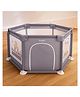 BAYBEE Neo Kids Playpen for Babies | Baby Activity Playards with Zipper Lock & Corner Protection | Baby Play Area Indoor Setup with Hexagon shape for Extra Space | Outdoor Play Pen for Baby