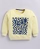 Kidcity Fleece Knit Full Sleeves Yes Text Printed Light Winter Sweatshirt - Light Lemon