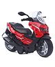 Olive Toys Die Cast 1:12 Scale Metal Motorcycle with Sound Light & Pull-Back - Black & Red