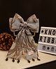Knotty Ribbons Sequin Embellished Bow Alligator Clip - Grey