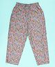 Kiddopanti Cotton Woven Floral Printed Pajama - Grey