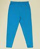 Kiddopanti Cotton Spandex Knit Solid Leggings  - Turquoise Blue