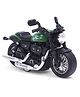Olive Toys Die Cast Alloy Friction Harley Davidson Toy Bike - Black & Green