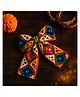 Little Tresses Navratri Theme Bow Applique Detailed & Mirror Work Embellished Alligator Hair Clip - Blue Pink & Yellow