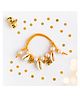 Little Tresses Navratri Theme Pearls Ghunghri & Cowrie Shell Embellished Adjustable Bracelet - Yellow