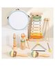 YAMAMA Wooden Vintage Music Set Toys For Kids, Childrens Hand Shake Rattle Drum Knocking Xylophone Wooden Music Instrument Set Toy Early Learning Pretend Play Set Kids Toys - Multicolor