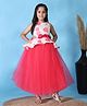 Toy Balloon Kids Net Woven Sleeveless Floral Printed Gown - Coral