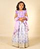 Jilmil Raw Silk Woven Cap Sleeves Swan Beaded & Pearl Embellished Lehenga Choli With Dupatta Set - Purple