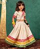 Jilmil Georgette Woven Navratri Theme Half Sleeves Embroidered Lehenga Choli With Dupatta Set - Off White