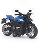 Olive Toys Cast 1:12 Scale V4 Dance Street Fighter Motorcycle with Sound Light & Pull-Back - Blue & black