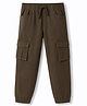 Pine Kids Cotton Elastane Woven Full Length Trouser With Cargo Pockets - Charcoal Grey