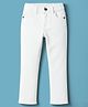 Pine Kids Denim Woven Full Length Washed Jeans - White