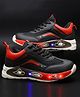 asian Colour Blocked & Butterfly Designed With Velcro Closure Shoes - Black & Red