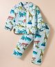 Enfance Core Full Sleeves  Jungle Theme Printed Coordinating Night Suit Set - Blue