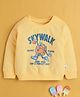BUMZEE Cotton Knit Full Sleeves Basketball & Typography Printed Light Winter Sweatshirt - Yellow