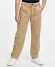 Arias Cotton Woven Full Length Solid Colour Trouser Pant With Pockets - Beige