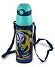 Cello Web  Warrior 3 D Print Stainless Steel Insulated Water Bottle Teal Blue - 380 ml
