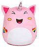 AURBO Pink Unicorn Cute Plush Pillow Stuffed Animal Huggable Cushion Soft Toy for Kids (Height 28 cm)
