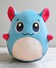 AURBO Blue Cute Plush Pillow Stuffed Animal Huggable Cushion Soft Toy for Kids (Height 28 cm)