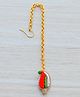 Pretty Ponytails Festive Theme Hand Embroidered Paisley Ethnic Maang Teeka - Multi Colour
