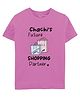 Zeezeezoo 100% Cotton Knit Family Theme Half Sleeves Chachis Future Shopping Partner Text Printed Tee - Pink