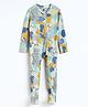 Cocoon Care Bamboo Knit Dots & Animals Printed Sleepsuit - Multi Colour