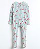 Cocoon Care Bamboo Knit Striped & Fruits Printed Sleepsuit - Blue