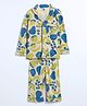 Cocoon Care Bamboo Knit Full Sleeves Fruits Printed Coordinating Night Suit Set - Yellow