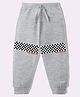 KAVEE Pure Cotton Knit Race Mode On Text Printed Biowashed Lounge Pants - Grey