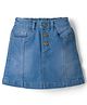 Pine Kids Above Knee Length Solid Color Skirt - Blue