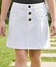 Pine Kids Above Knee Length Solid Color Skirt - White