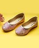 boyz n galz Floral Embroidered  & Sequin Embellished Mojaris - Pink