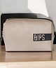 QIPS Rectangular PU-coated Cosmetic & Makeup Utility Bag | Travel Pouch - Beige