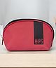 QIPS Semi-Circle PU-coated Cosmetic & Makeup Utility Bag | Travel Pouch - Red