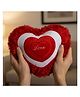 Tickles Love Heart Soft Stuffed Plush Toy For Boys & Girls Love Valentine's (Size: 25 cm; Color: Red & White)