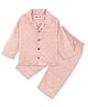 TIPPY TOP Cotton Woven Full Sleeves Polka Dots Printed Coordinating Night Suit Set - Light Pink