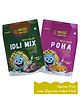 Millieartth Gluten-free Multi-grain Poha 300g and Multi Millet Idli Mix 300g  High Protein, Fiber-rich, Low Glycemic Breakfast  Wholesome Millet-based Instant Mix Combo