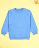 Kiddopanti Cotton Fleece Knit Full Sleeves Solid Light Winter Sweatshirt - Dust Blue