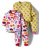 Kidi Wav Pack Of 2 Full Sleeves Floral Printed Coordinating Tee & Jogger Set - Multi Colour