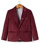 Rikidoos Full Sleeves Solid Blazer - Maroon