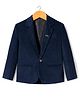 Rikidoos Full Sleeves Ribbed Blazer - Navy Blue