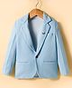 Rikidoos Full Sleeves Textured Blazer - Sky Blue